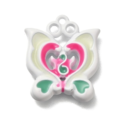 Бабочка Акриловые подвески краскораспылительные, бабочки прелести, бабочка, 19.5x16.5x2.8 мм, отверстие : 1.2 мм