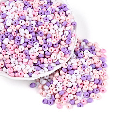 Pink Непрозрачные акриловые бусины, слеза, розовые, 5x5x3 мм, отверстие : 1.5 мм, Около 11630 шт / 500 г