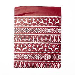 Другие Крафт-бумага и пластиковые пузырчатые пакеты-конверты, самоклеящаяся сумка, Новогодняя тема, прямоугольные, Рождественский тематический паттерн, 27.5x21x0.35 см