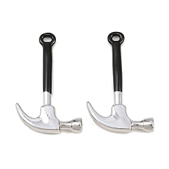 Tool Подвески из эмали и сплава, платина, молоток, 40x25.5x5.5 мм, отверстие : 2.5x2 мм