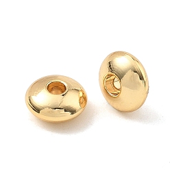 Real 18K Gold Plated SHEGRACE Brass Beads, Rondelle, Cadmium Free & Nickel Free & Lead Free, Real 18K Gold Plated, 3x6mm, Hole: 1.8mm