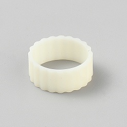 White 20Pcs Silicone Stretch Rings, Candle Protector Rings, White, 22x10mm, Inner Diameter: 18mm