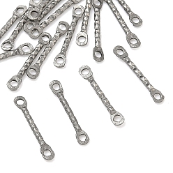 Нержавеющая Сталь Цвет Текстурированные 304 подвески-коннекторы из нержавеющей стали, бар прелести, цвет нержавеющей стали, 13x1x1 мм, отверстие : 1 мм