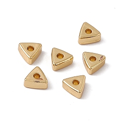 Echt 18 k vergoldet Gestellmessingperlen, langlebig überzogen, Cadmiumfrei und Nickel frei und Bleifrei, Dreieck, echt 18 k vergoldet, 5x5.5x2.5 mm, Bohrung: 1.4 mm