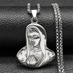 Нержавеющая Сталь Цвет Virgin 201 ожерелья из нержавеющей стали с подвесками для мужчин и женщин, Ожерелья с цепочкой, не тускнеет, цвет нержавеющей стали, 23.46 дюйм (59.6 см)