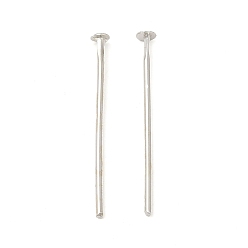 Platinum Brass Flat Head Pins, for Jewelry Making, Platinum, 17 Gauge, 30x1.2mm, Head: 3mm