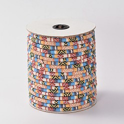 Бланшированный Миндаль Ткань веревка этнические шнуры, бланшированный миндаль, 4 мм, около 50 ярдов / рулон (150 футов / рулон)