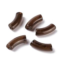 Седло Коричневый Акриловые бусины, имитация драгоценных камней, изогнутая трубка, седло коричневый, 34.5x13x11 мм, отверстие : 3.5 мм, Около 155 шт / 500 г