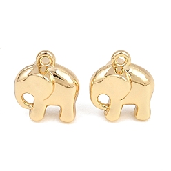 Doré  Pendentif en alliage , charmes d'éléphant, crémaillère plaquage, sans cadmium et sans plomb, or, 12x10.5x7mm, Trou: 1.2mm