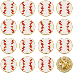 Baseball 20 шт. спортивные эмалевые значки, броши из сплава для одежды рюкзака, бейсбол, 18 мм