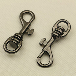 Черный Цвет Металла Застежки из цинкового сплава, для изготовления аксессуаров для сумок, металлический черный , 6.1x1.8 см