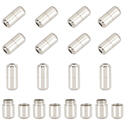 Platinum Brass Capsule Lace Lock Buckles, DIY Sneaker Kits Metal Shoelaces lock Accessories, Platinum, 18x8mm, Hole: 3mm, 30set/box