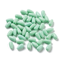 Аквамарин Непрозрачные акриловые бусины, слеза, аквамарин, 7.5x4 мм, отверстие : 1.2 мм