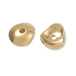 Plaqué 14K Or Véritable 304 billes d'acier inoxydable, triangle, réel 14 k plaqué or, 12x10.5x3mm, Trou: 1.8mm