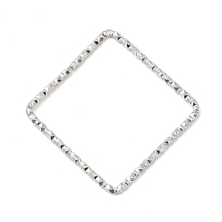 Нержавеющая Сталь Цвет Не тускнеет 304 соединительные кольца из нержавеющей стали, , квадратный, цвет нержавеющей стали, 27x27x1 мм