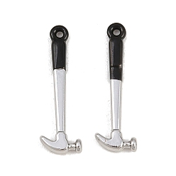 Tool Подвески из эмали и сплава, платина, молоток, 25x7.5x2.5 мм, отверстие : 1 мм