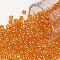 (111) Transparent Luster Light Hyacinth TOHO 8/0 Round Beads, Japanese Seed Beads, (111) Transparent Luster Light Hyacinth, 3mm, Hole: 1mm, about 222pcs/bottle, 10g/bottle