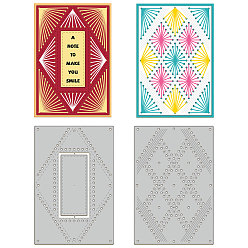 Rectangle Углеродистая сталь разрезает трафареты, для diy scrapbooking, Фотоальбом, декоративная бумага для тиснения, цвет нержавеющей стали, прямоугольные, 102x152x0.8 мм, 2 шт / комплект