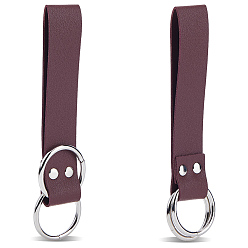 Седло Коричневый 2шт. пряжки для ремня из сплава, имитирующие кожу, прямоугольные, платина, седло коричневый, 165 мм