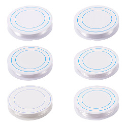 Прозрачный 6 рулоны 6 стили эластичная кристальная нить, круглые, прозрачные, 0.4~1 мм, 1 рулон / стиль