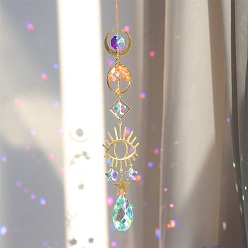 Red Agate Натуральная крошка красного агата, дерево и стеклянные ловцы солнца, подвесные украшения для украшения дома и сада, 430 мм