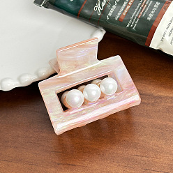 Pink Заколки для волос в форме когтей из ацетата целлюлозы, аксессуары для волос для женщин и девочек, розовые, 52x42x44 мм