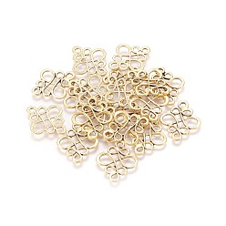 Античное Золото Соединительные элементы в тибетском стиле, без кадмия, без никеля и без свинца, Китайский узел, античное золото , 22x18.5x1 мм, отверстие : 2.5x3 мм