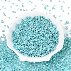 Бледно-бирюзовый 8/0 стакан бисер, Цейлон, круглые, круглое отверстие, вода, 8/0, 3 мм, отверстие : 1 мм, Около 1111 шт / 50 г, 50 г / мешок, 18мешки/2фунты