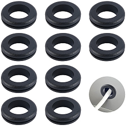 Black 12Pcs Rubber Environmental Protection Two-sided Protective Coil, Black, 52.5x12mm, Inner Diameter: 35.5mm