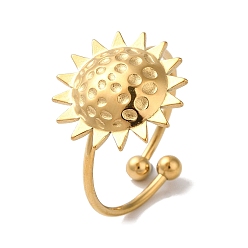 Золотой Ионное покрытие (ip) 304 солнцезащитные кольца из нержавеющей стали для женщин, золотые, 15x15 мм