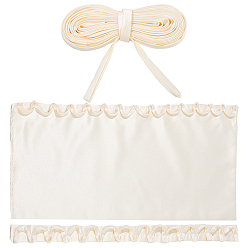 Мокасин Замена молнии в женском свадебном платье, атласный корсет с регулируемой посадкой на спине, платье для выпускного вечера со шнуровкой, мокасин, ткань для глаз: 480x193~231x2мм, Шнур: 16.5x1 мм, 3.5 м