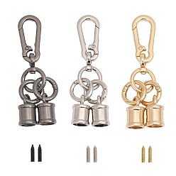 (52) Непрозрачная лаванда 3 наборы 3 цвета сплав поворотная застежка, с концами шнура и железным винтом, для украшения подвески кисточкой, изготовление ремешка на запястье, разноцветные, 93 мм, 1 набор / цвет