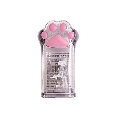 Серый Пластиковые точилки карандашей, печать кошачьей лапы, серые, 5.5 см