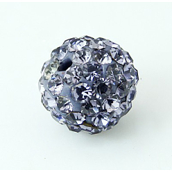 Танзания Бусины со стразами, полимерная глина , pave disco бусины, класс А, половине просверлил, круглые, танзанитом, С. 9 (1.5 мм), 1.6 мм, отверстие : 6 мм