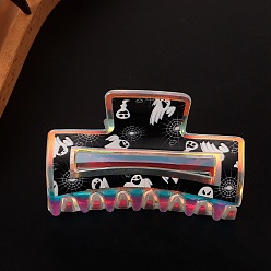 Ghost Заколки-коготь из ПВХ на тему хэллоуина, призрак, 84x46x43 мм