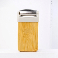 Терагерцовый камень Односторонние ролики для лица с терагерцовым камнем, массажер для лица, с бамбуковой ручкой, 90x45 мм