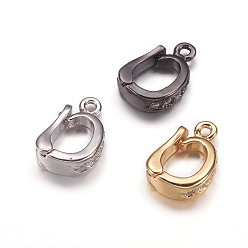 (52) Непрозрачная лаванда Латунь кубического циркония, подвеска навесная навесная, с петлей, разноцветные, 10.5x7x3 мм, отверстие : 1 мм