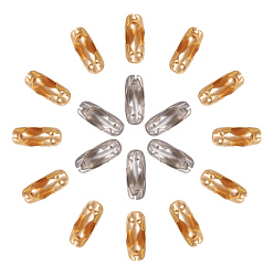 Golden & Stainless Steel Color 304 Stainless Steel Ball Chain Connectors, Golden & Stainless Steel Color, 9x3.5mm, Fit for 2.4mm ball chain, 2 colors, 60pcs/color, 120pcs/box