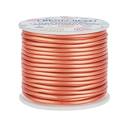 Коралловый Круглая алюминиевая проволока, матовый эффект, коралл, 9 датчик, 3 мм