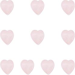 Rose Quartz Natural Rose Quartz European Beads, Large Hole Beads, Heart, 13~14x13~14x9~10mm, Hole: 5.5~6mm, 10pcs/box
