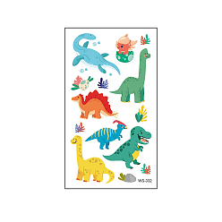 Dinosaur Съемные временные водостойкие татуировки, бумажные наклейки на тему животных, рисунок динозавра, 10.5x6 см