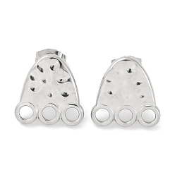 Нержавеющая Сталь Цвет 304 серьги-гвоздики из нержавеющей стали, цвет нержавеющей стали, 15.5x15 мм