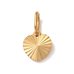 Сердце 304 подвески из нержавеющей стали, с целью перехода в кольце, золотые, сияющее сердце очарование, 7x7x1 мм, отверстие : 4.5x2.5 мм