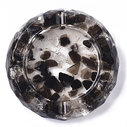 Дымчатый Кварц Украшения дисплея пепельницы естественного дымчатого кварца, граненые, плоско-круглые, 100x26 мм, внутренний диаметр: 67 мм