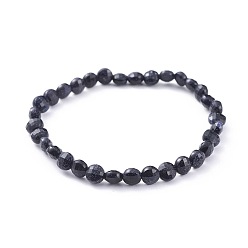 Синий Драгоценный Камень Синтетические синие браслеты, плоско-круглые, 2-3/8 дюйм (5.9 см)