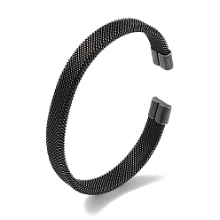 Античное Серебро 316 Хирургические браслеты из нержавеющей стали с плоскими открытыми манжетами для женщин, античное серебро, внутренний диаметр: 2-3/8 дюйм (6 см), 8 мм