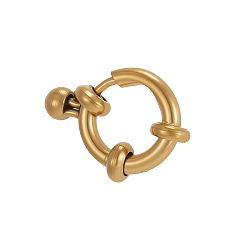 Настоящее золото 18K 304 Круглая пружинная застежка из нержавеющей стали, ионное покрытие (ip), долговечный, реальный 18 k позолоченный, 10x10 мм