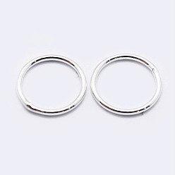 Silver 925 Sterling Silver Round Rings, Soldered Jump Rings, Closed Jump Rings, Silver, 18 Gauge, 7x1mm, Inner Diameter: 5mm, about 60pcs/10g
