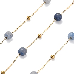 Содалитовое Natura sodalitel & 304 звенья цепи из нержавеющей стали, с 316 цепями из нержавеющей стали, ионное покрытие (ip), пайки, круглые, с катушкой, 4.5 мм