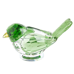 Зеленый Стеклянное украшение для экспозиции птиц, для украшения рабочего стола домашнего офиса, зелёные, 104x56x60 мм